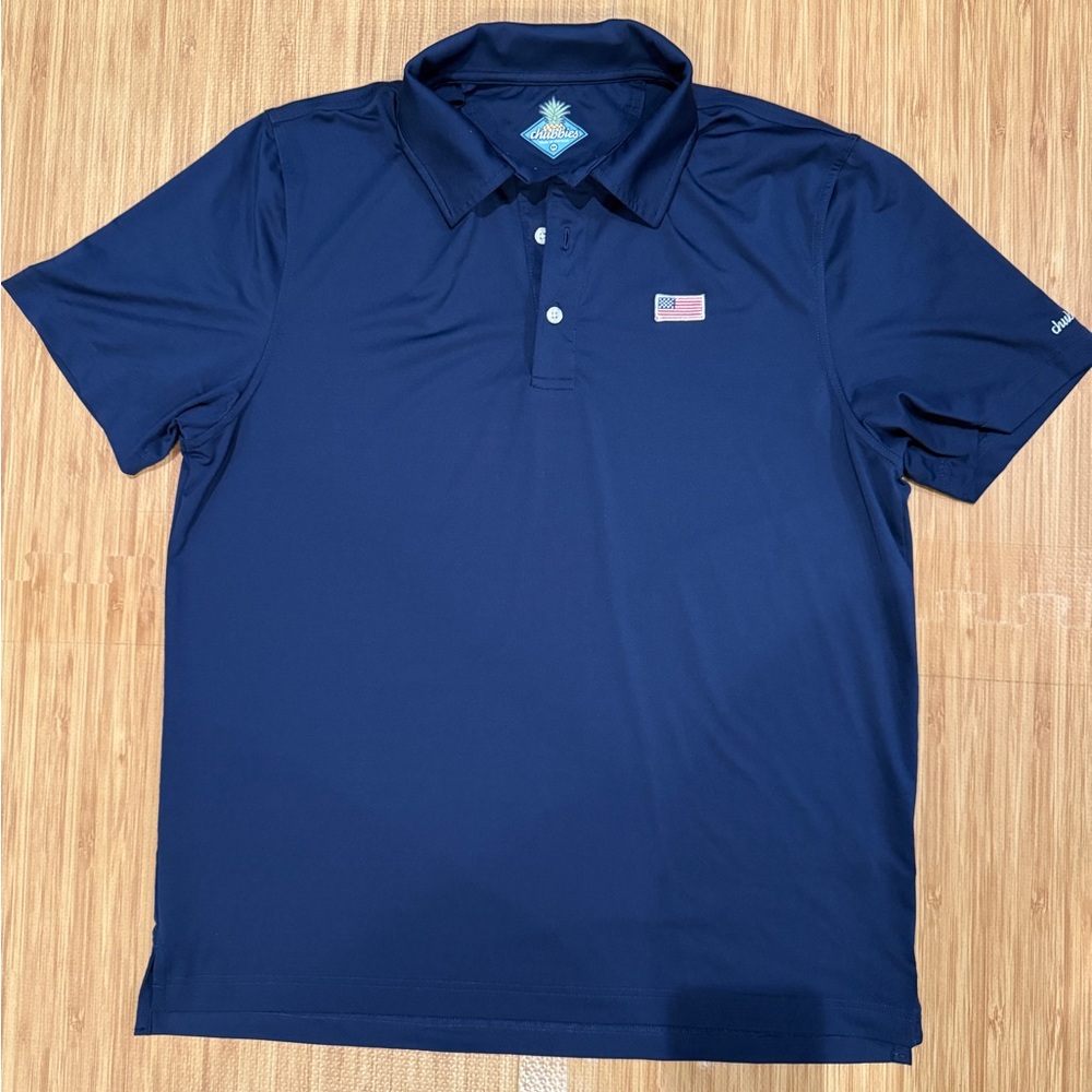Chubbies golf polo shirt with USA flag - Size Medium
